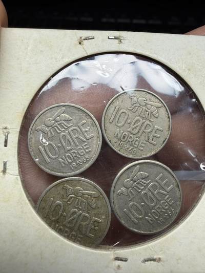 2025年集古藏今外币拍卖第二期-第4场—（总第304拍），可以寄存60天，满160元包邮。 - 挪威10欧尔4枚