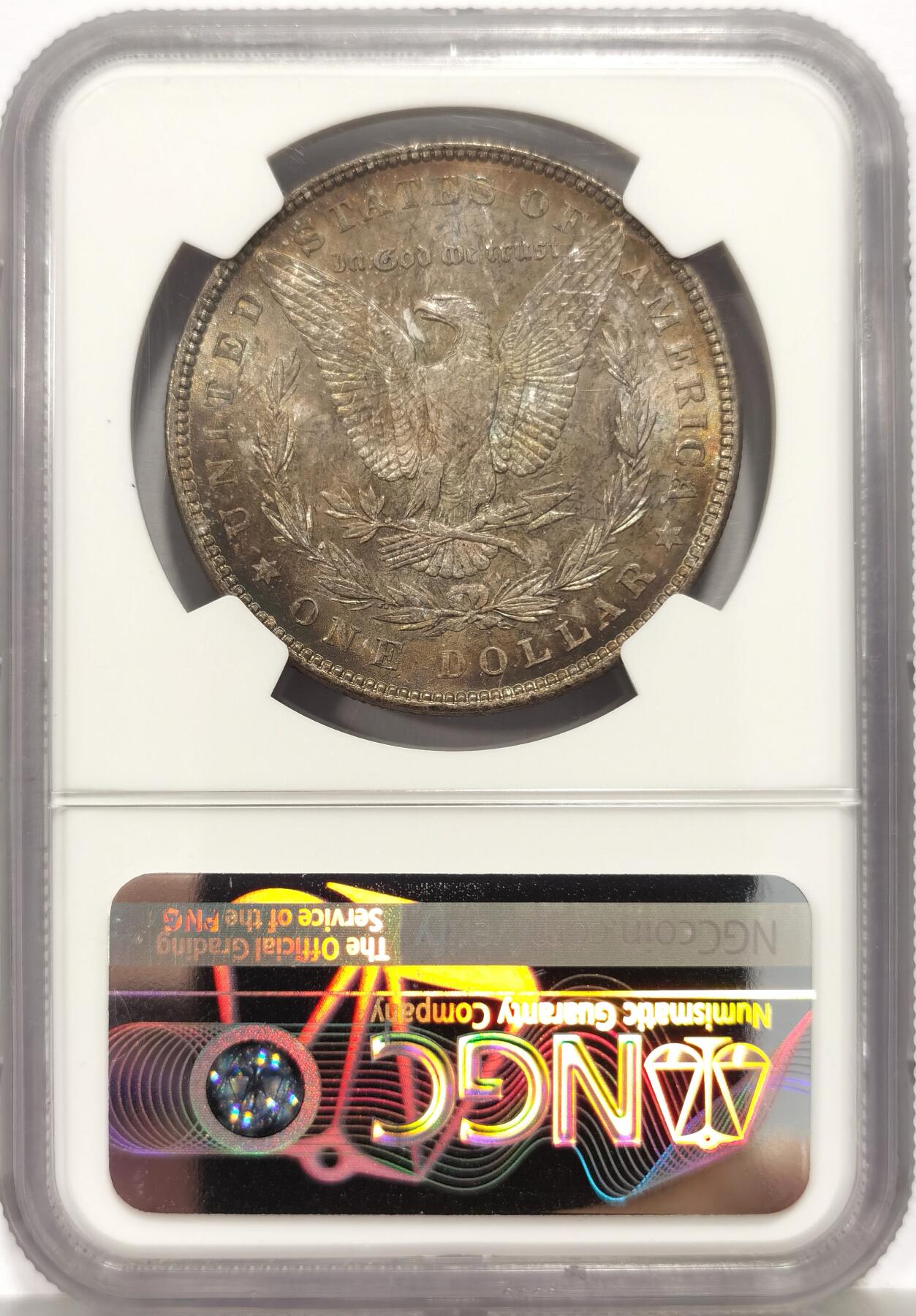 博洋堂“心向春光”2月精品大拍专场暨第160期（全场包邮） NGC MS64 美国1882年P版摩根$1银币 非常见S版 两面均覆盖着均匀饱满的五彩包浆 色泽自然过渡 层次丰富 实属难得 品相近乎完美