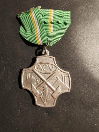 老王徽章第180期 - 比利时银级基督教总工会长期服务奖章