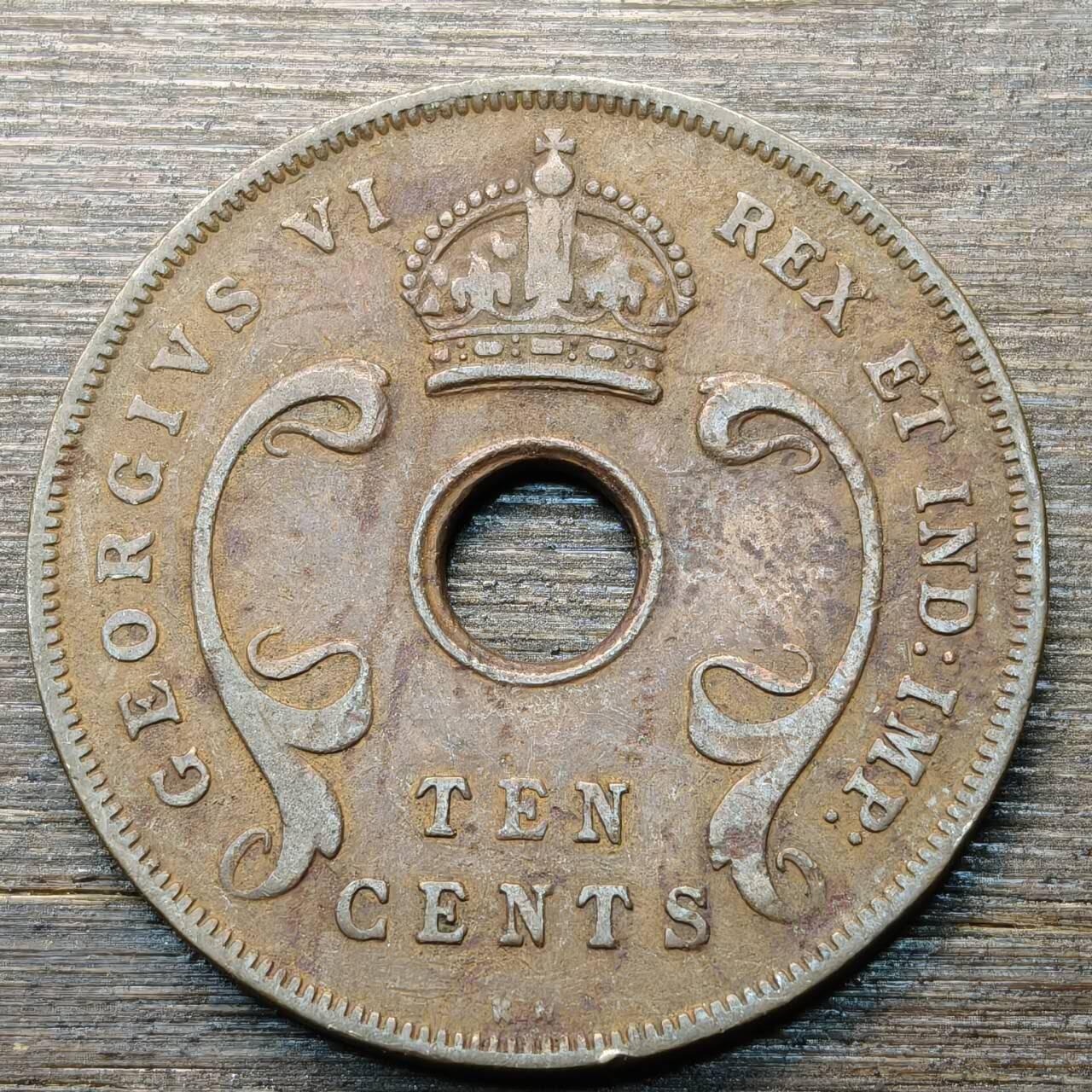 【本场4.12号发货】★第145★散币专场 不寄存，30包邮。不满30元，支付5元运费。《接受代拍 代送NGC评级》 98【无寄存】英属东非 1937年 10分铜币