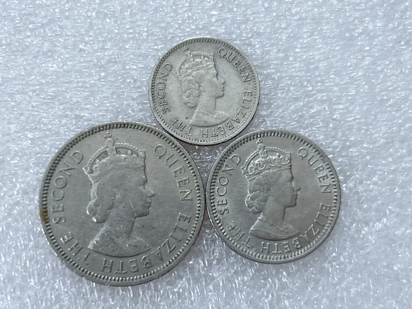 第一海外回流一元起拍收藏 散集专场  第300期 英属马来亚联邦殖民地伊丽莎白女王版硬币 3枚