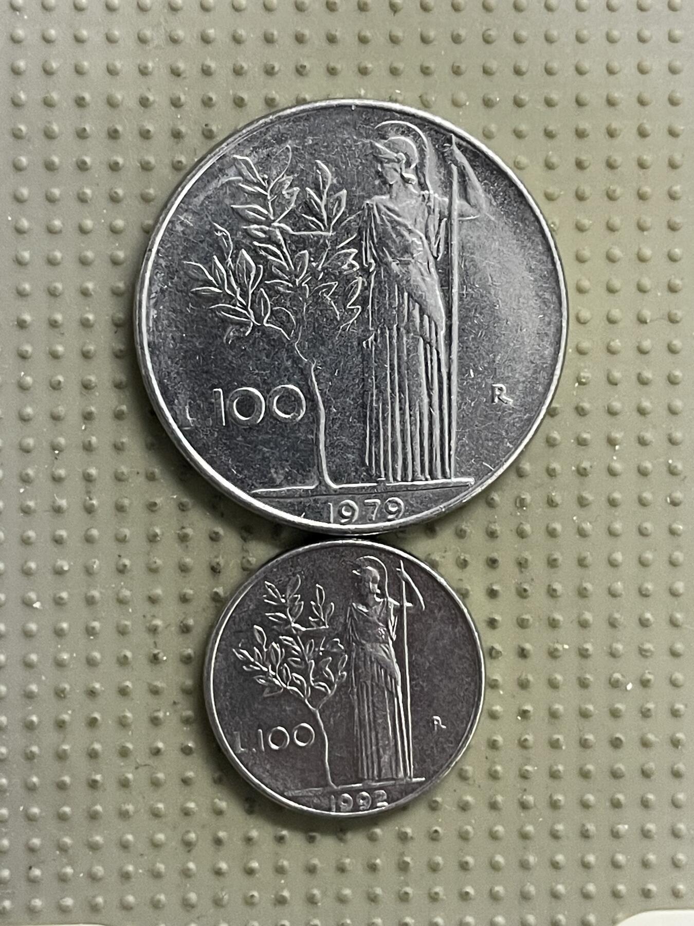 2026年第22场各国散币拍卖（总第172场） 意大利100里拉大小2枚