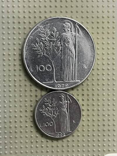 2026年第22场各国散币拍卖（总第172场） - 意大利100里拉大小2枚