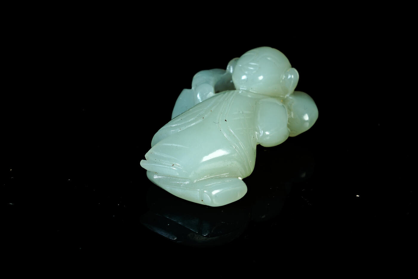 上海都达杂项专场二十一（全场包邮） 和田玉雕小童子摆件90-80