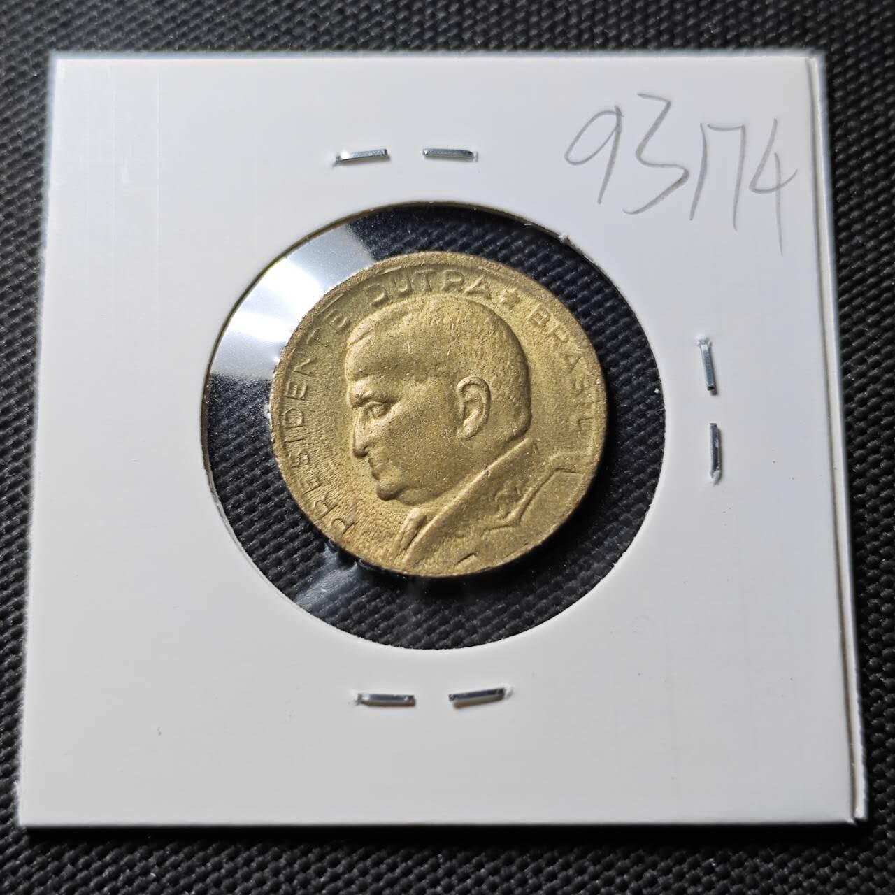 KK钱币收藏小铺  第393期  2月预留时间 周末发货  1956巴西50分鹅好品