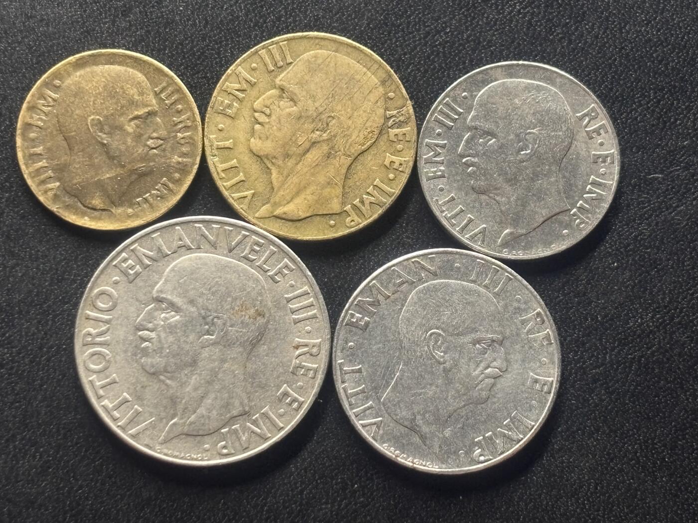 邮泉阁限时拍卖第四十一场（硬币在国外。请付邮费6元。） 二战意大利5枚