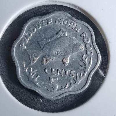 沼泽如烟--第986场 - 塞舌尔1977年五分FAO