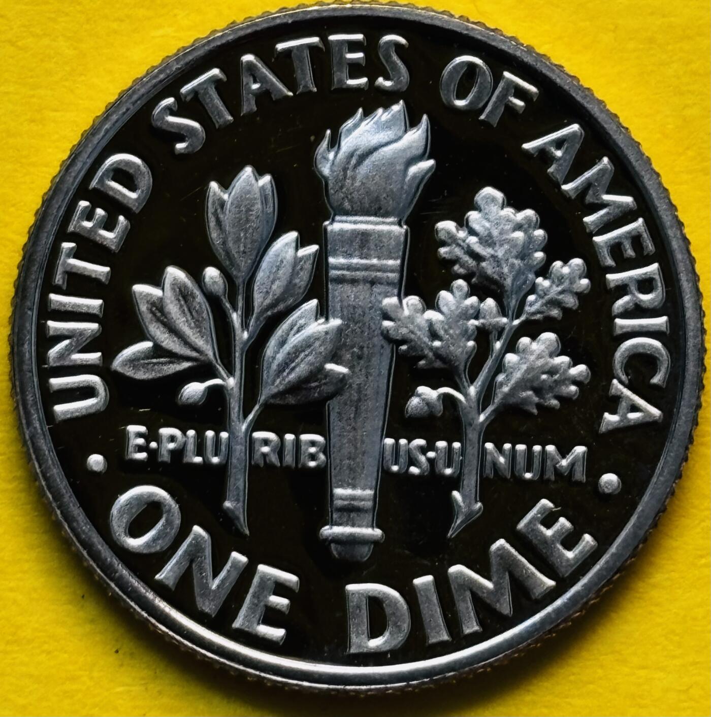 文馨钱币收藏第 293 场，春节前最后一期全部发出，将不予寄存，请悉知 全新 1987 年美国罗斯福 10 美分精制币 S 版 