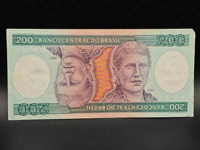 【淘币小摊】实时拍第八百六十四拍   无佣金纸币福利场   年前最后一周 之前的预留小年前全部发出 请更换最新收货地址  - 巴西200克鲁塞罗纸币【有折】