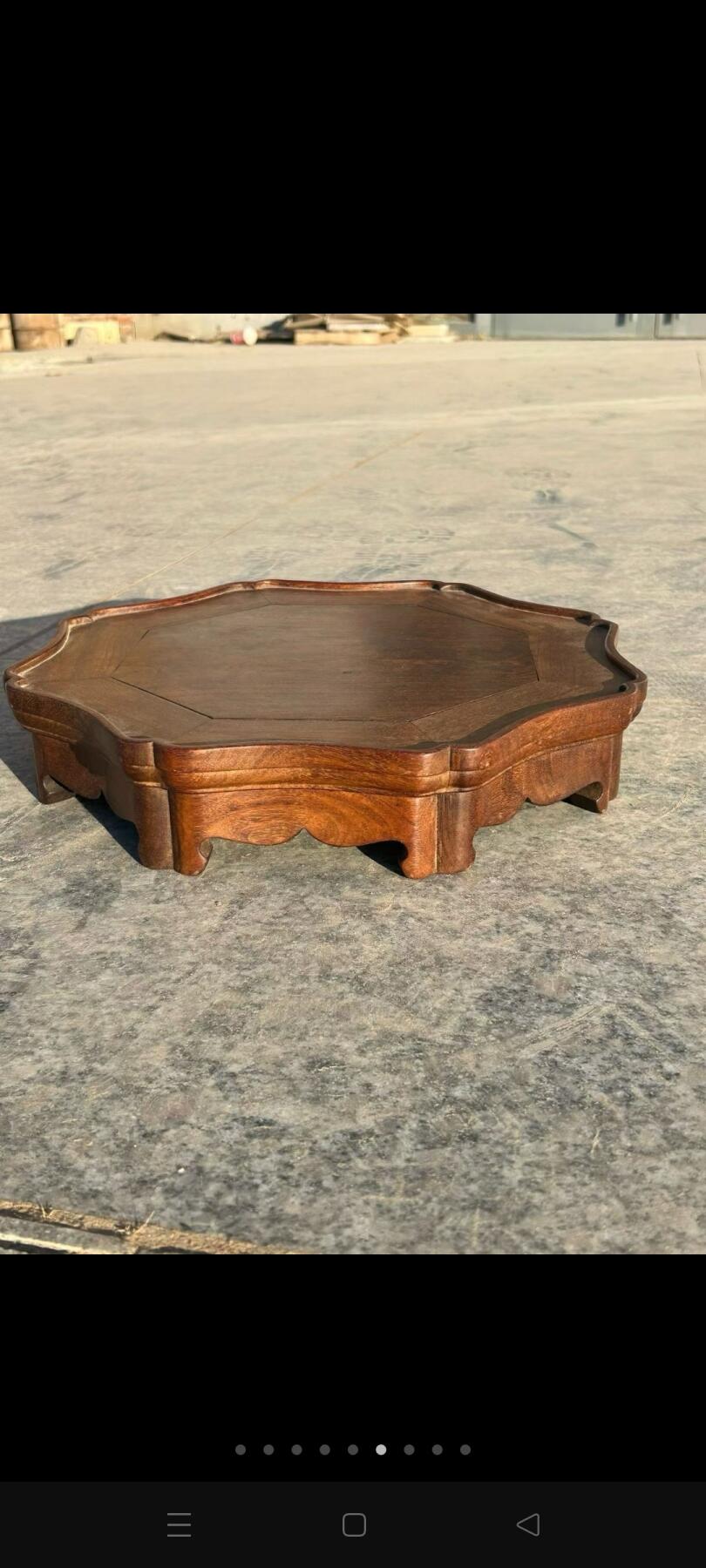 黄花梨木八角底座，可做茶桌，尺寸如图，保存特好，全品