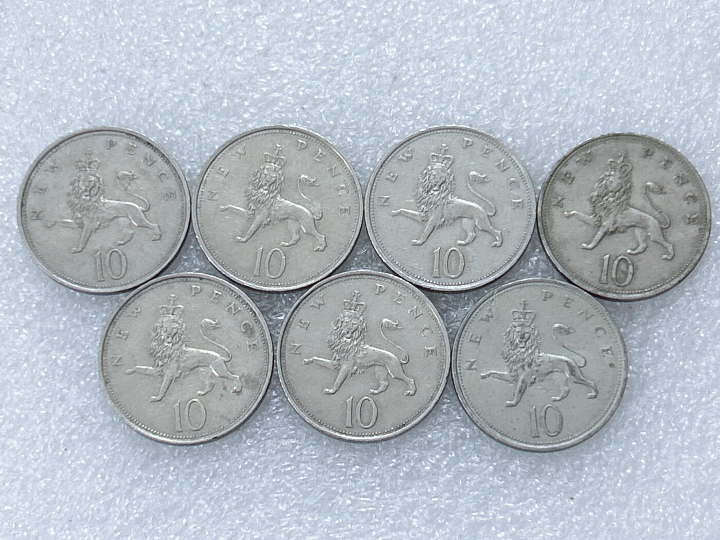 第一海外回流一元起拍收藏 散集专场  第299期 英国10便士硬币 大版 7枚