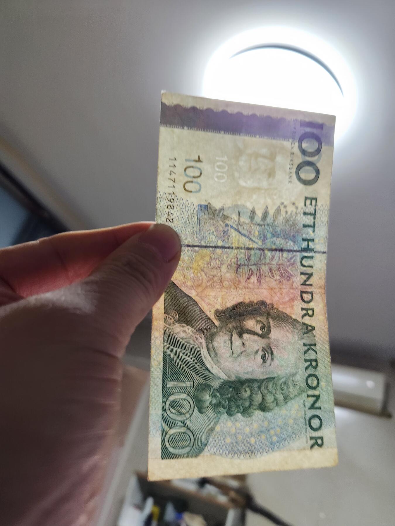 2月5号晚上8点 外国纸币自动截拍第18场 瑞典100第二版美品