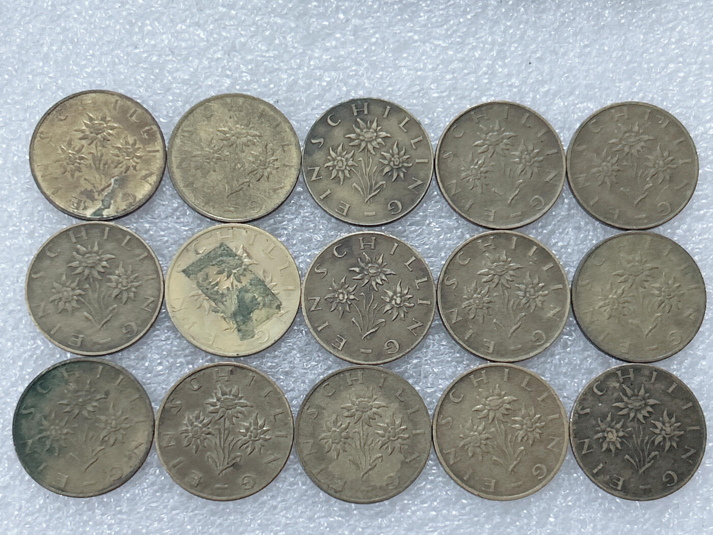 第一海外回流一元起拍收藏 散集专场  第299期 奥地利1先令硬币 15枚