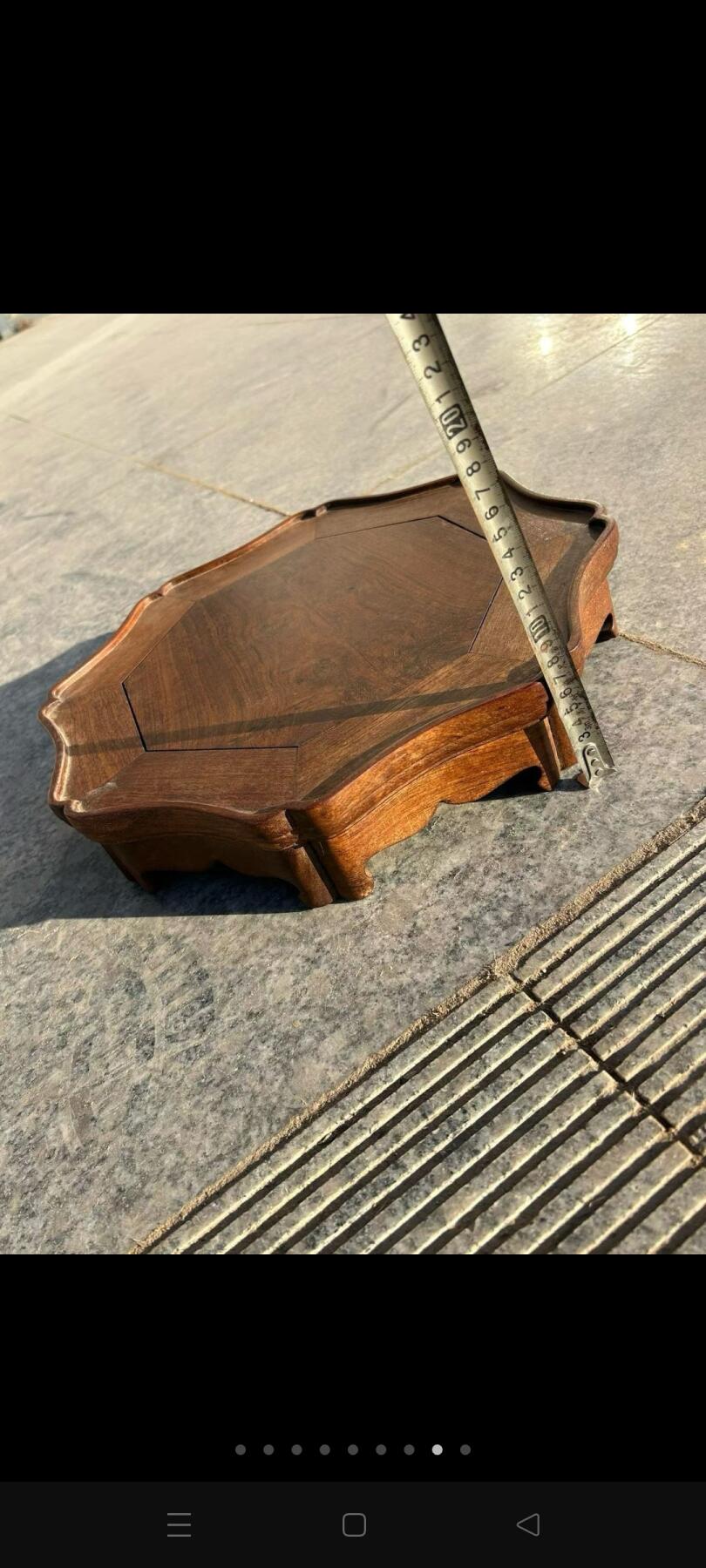 黄花梨木八角底座，可做茶桌，尺寸如图，保存特好，全品