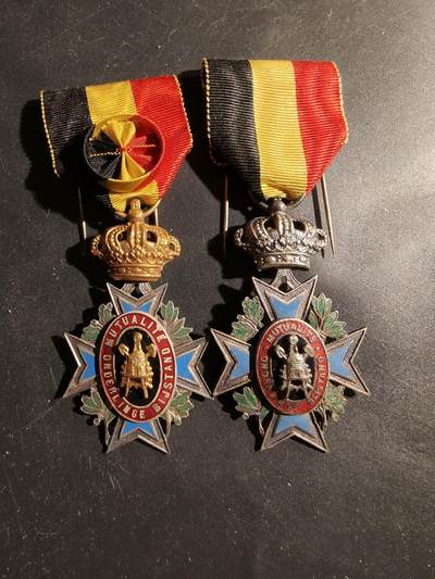 老王徽章第180期 - 比利时金银级工农业协会特别勋章一组