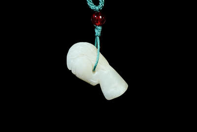 上海都达杂项专场二十一（全场包邮） - 天然和田玉精雕《马到成功》挂件90-96