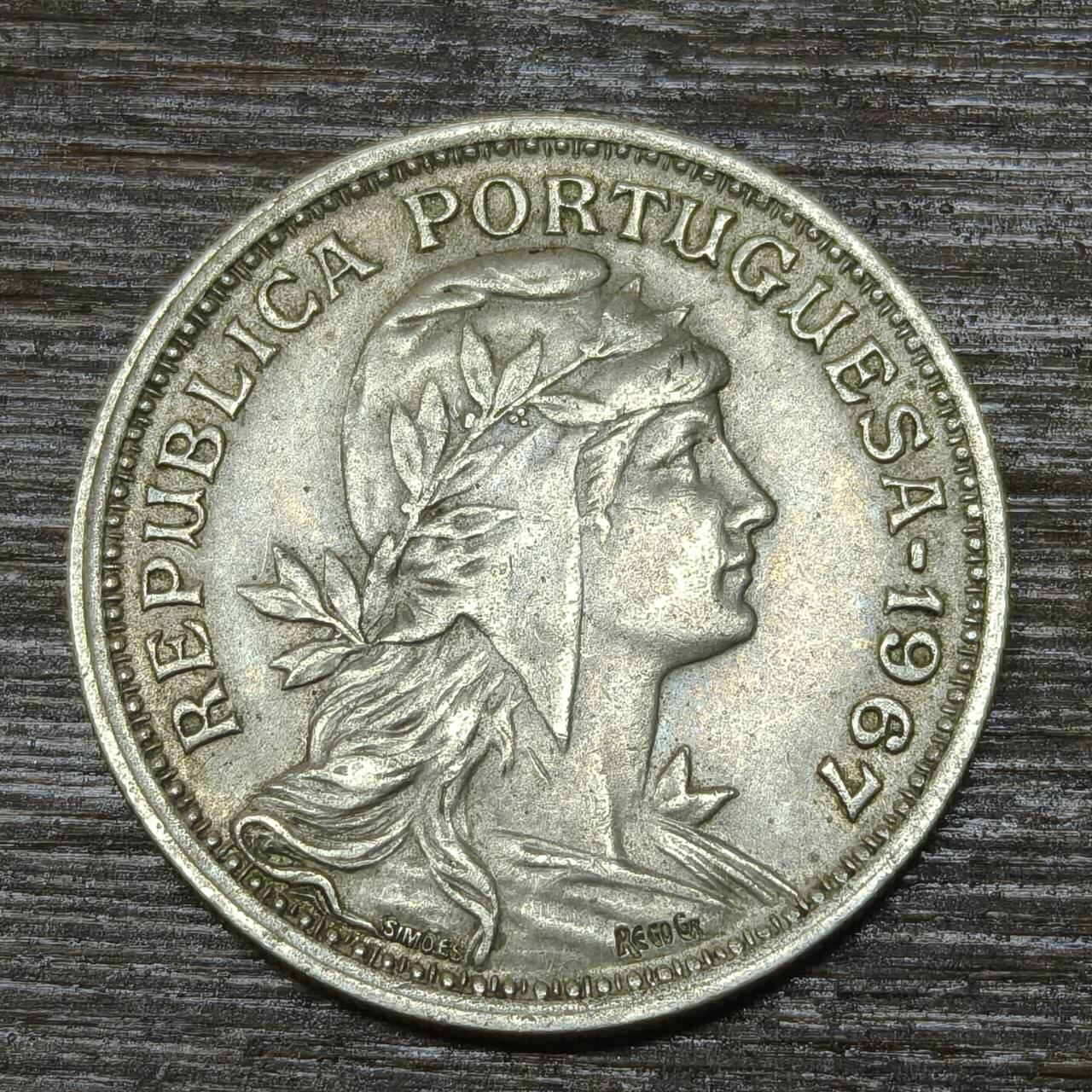 【铜匠收藏】★第146★散币专场 不寄存，30包邮。不满30元，支付5元运费。《接受代拍 代送NGC评级》 57【无寄存】葡萄牙 50分 1967年 丰谷女神