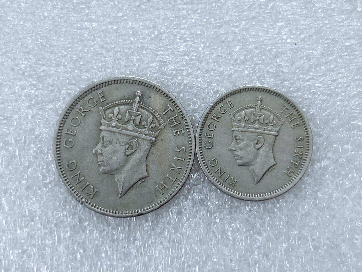 第一海外回流一元起拍收藏 散集专场  第300期 1950年英属马来亚联邦殖民地乔治六世硬币 2枚