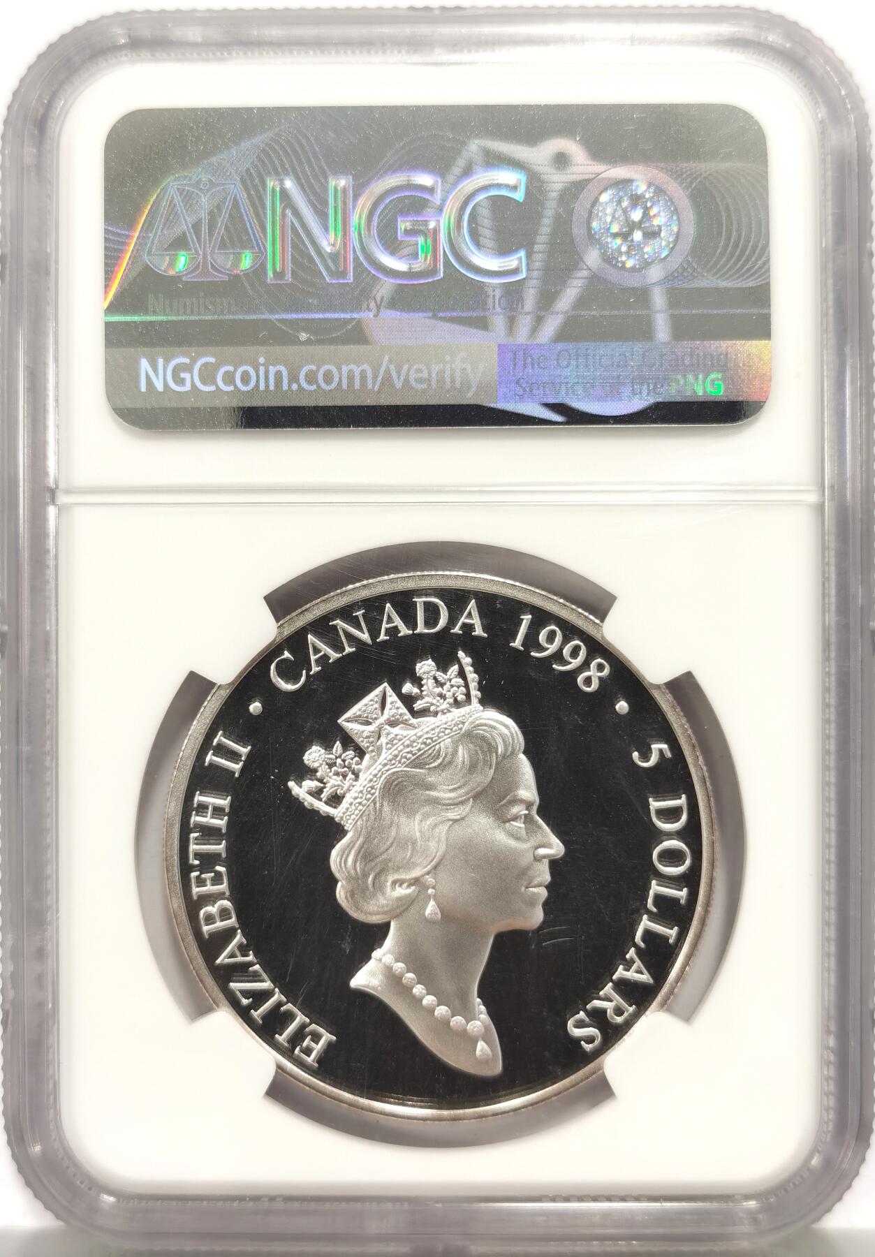 博洋堂“心向春光”2月精品大拍专场暨第160期（全场包邮） NGC PF70UC 加拿大1998年白求恩纪念5元精制银币