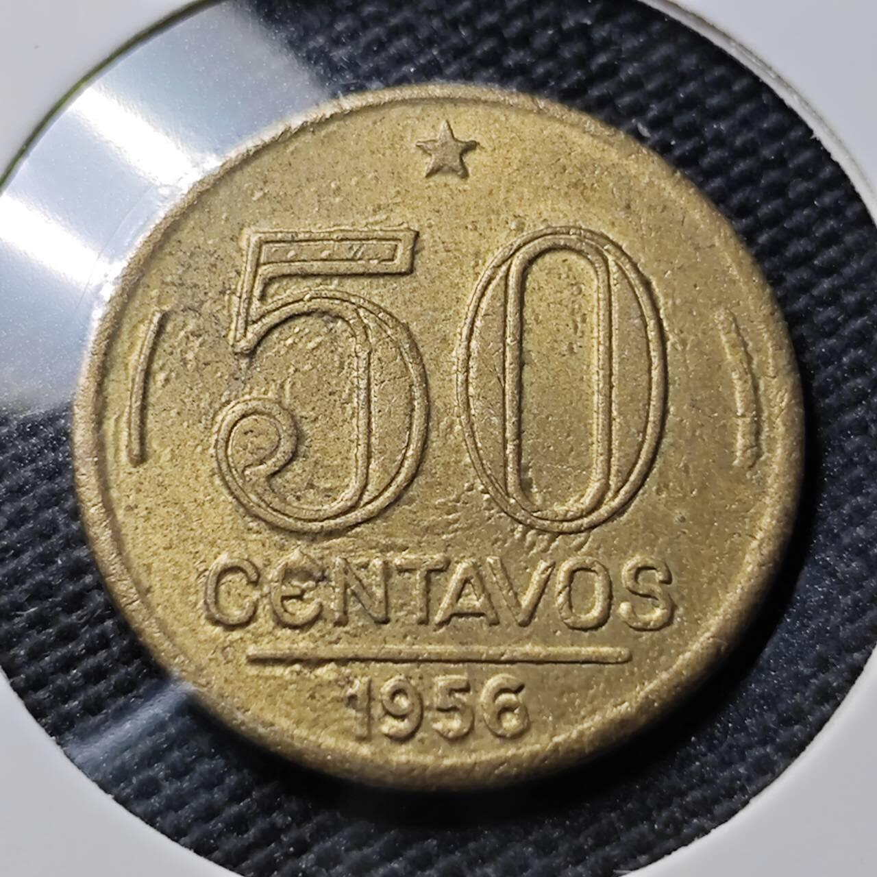 KK钱币收藏小铺  第393期  2月预留时间 周末发货  1956巴西50分鹅好品