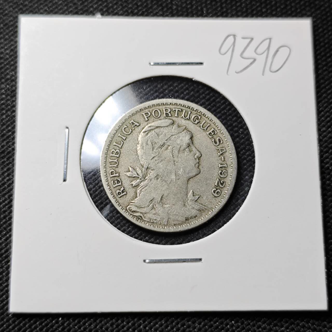 KK钱币收藏小铺  第393期  2月预留时间 周末发货  1929葡萄牙50分
