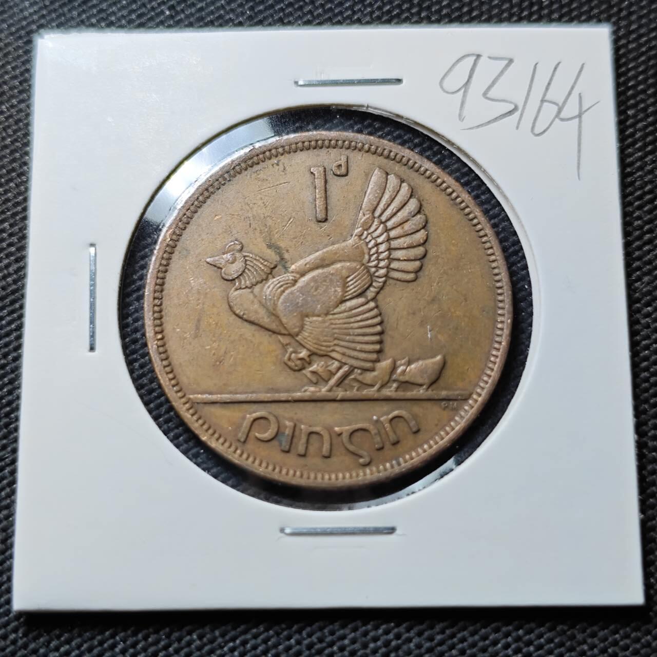 KK钱币收藏小铺  第393期  2月预留时间 周末发货  1942爱尔兰1便士铜币