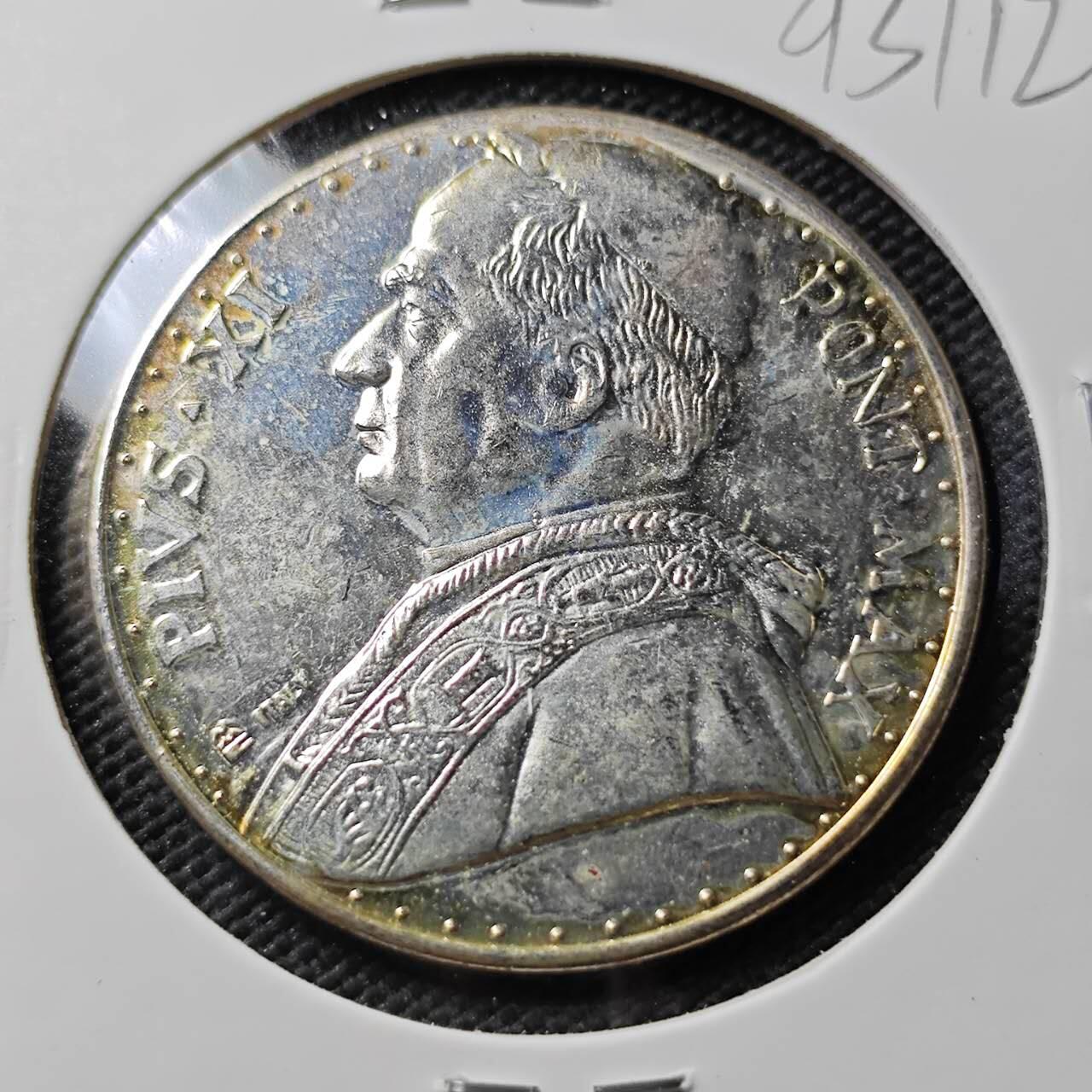 KK钱币收藏小铺  第393期  2月预留时间 周末发货  梵蒂冈镀银章