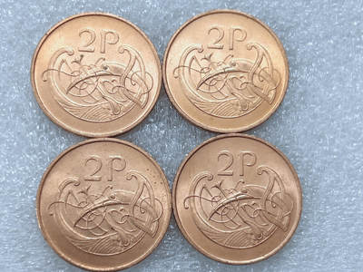 第一海外回流一元起拍收藏 散集专场  第300期 - 爱尔兰1979年2便士硬币4枚 原光品