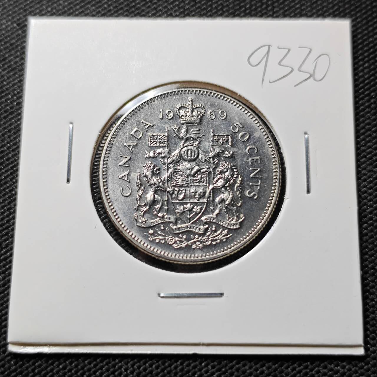 KK钱币收藏小铺  第393期  2月预留时间 周末发货  1969加拿大50分