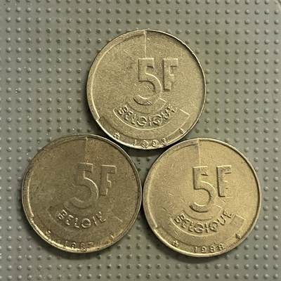 2026年第22场各国散币拍卖（总第172场） - 比利时5法郎3枚