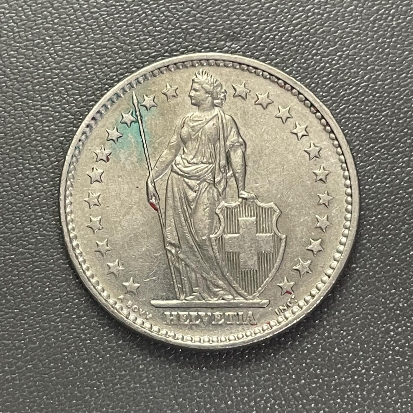 回流0207 瑞士1968年2法郎