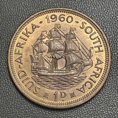 回流0207 - 英属南非1960年1便士大铜币 帆船