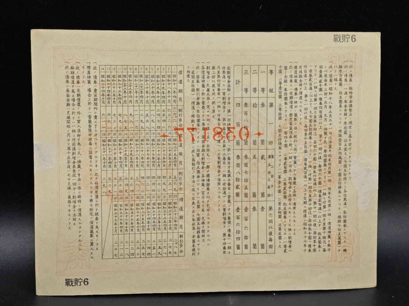 【淘币小摊】实时拍第八百六十四拍   无佣金纸币福利场   年前最后一周 之前的预留小年前全部发出 请更换最新收货地址  日本金叁拾圆债券【有折】