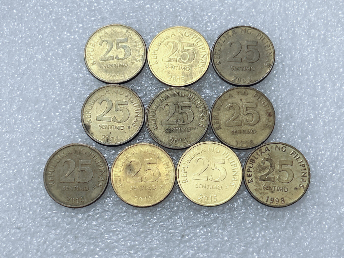 第一海外回流一元起拍收藏 散集专场  第300期 菲律宾25分硬币 10枚