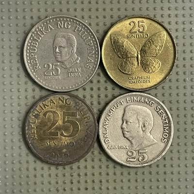 2026年第23场各国散币拍卖（总第173场） - 菲律宾25分4枚不同