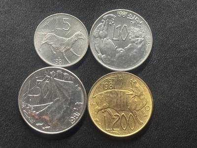 邮泉阁限时拍卖第四十一场（硬币在国外。请付邮费6元。） - 圣马力诺1981年4枚