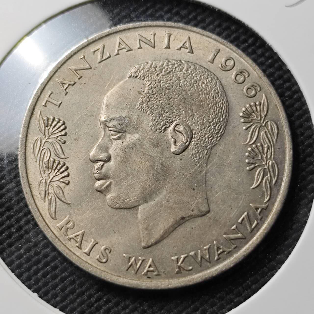 KK钱币收藏小铺  第393期  2月预留时间 周末发货  1966坦桑尼亚1先令 首年