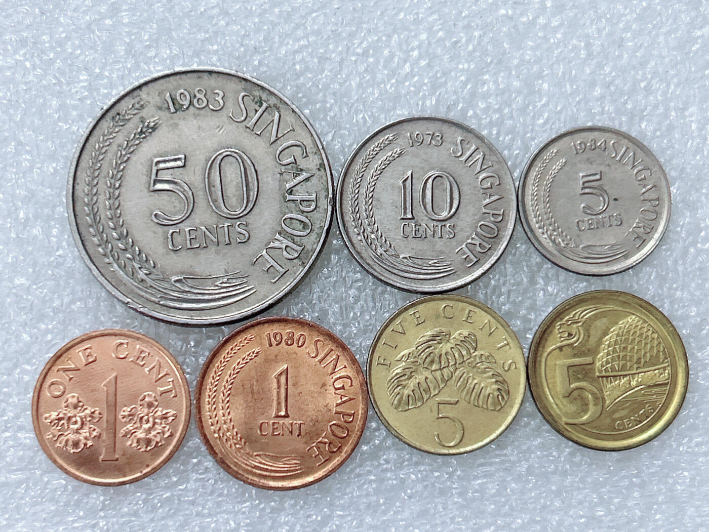 第一海外回流一元起拍收藏 散集专场  第300期 新加坡硬币 7枚