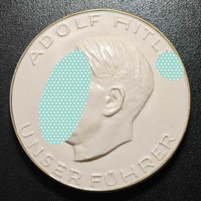 【德藏】世界币章拍卖第164期（拍品征集中~欢迎藏友联系） - 1939年 德国民族社会主义工人党党首汉斯·洛纳特10周年高浮雕描金边白色陶瓷纪念章 直径约：88mm；重约：94g（原图请联系客服）