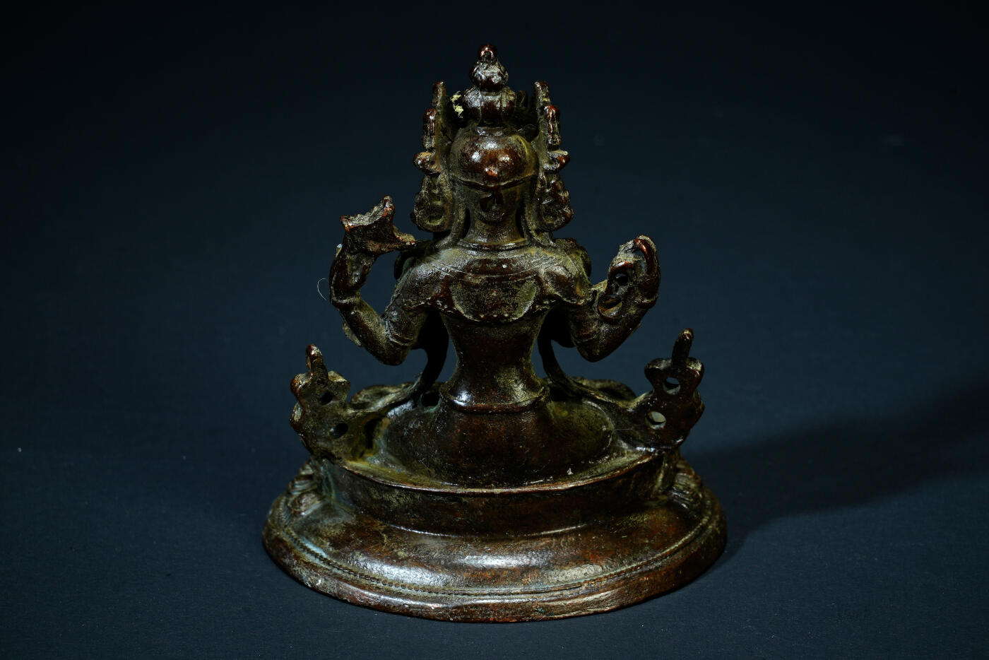 上海都达杂项专场二十一（全场包邮） 尼泊尔铜四臂观音造像90-71