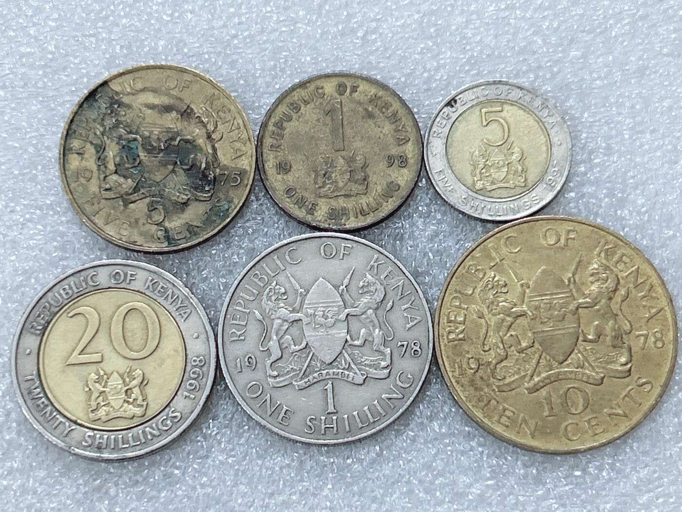 第一海外回流一元起拍收藏 散集专场  第299期 肯尼亚硬币 6枚