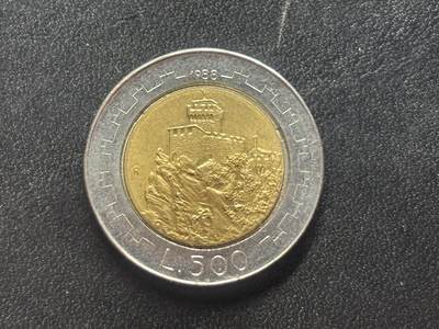 邮泉阁限时拍卖第四十一场（硬币在国外。请付邮费6元。） - 圣马力诺1988年500里拉