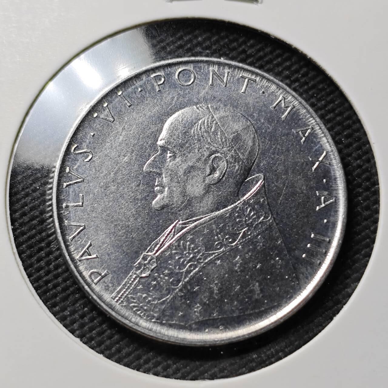 KK钱币收藏小铺  第393期  2月预留时间 周末发货  1965梵蒂冈100里拉