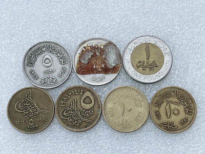 第一海外回流一元起拍收藏 散集专场  第300期 - 埃及硬币 7枚
