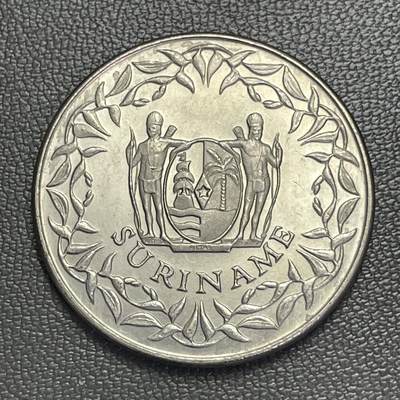 回流0207 - 少见 苏里南1989年250分（2.5盾）国徽