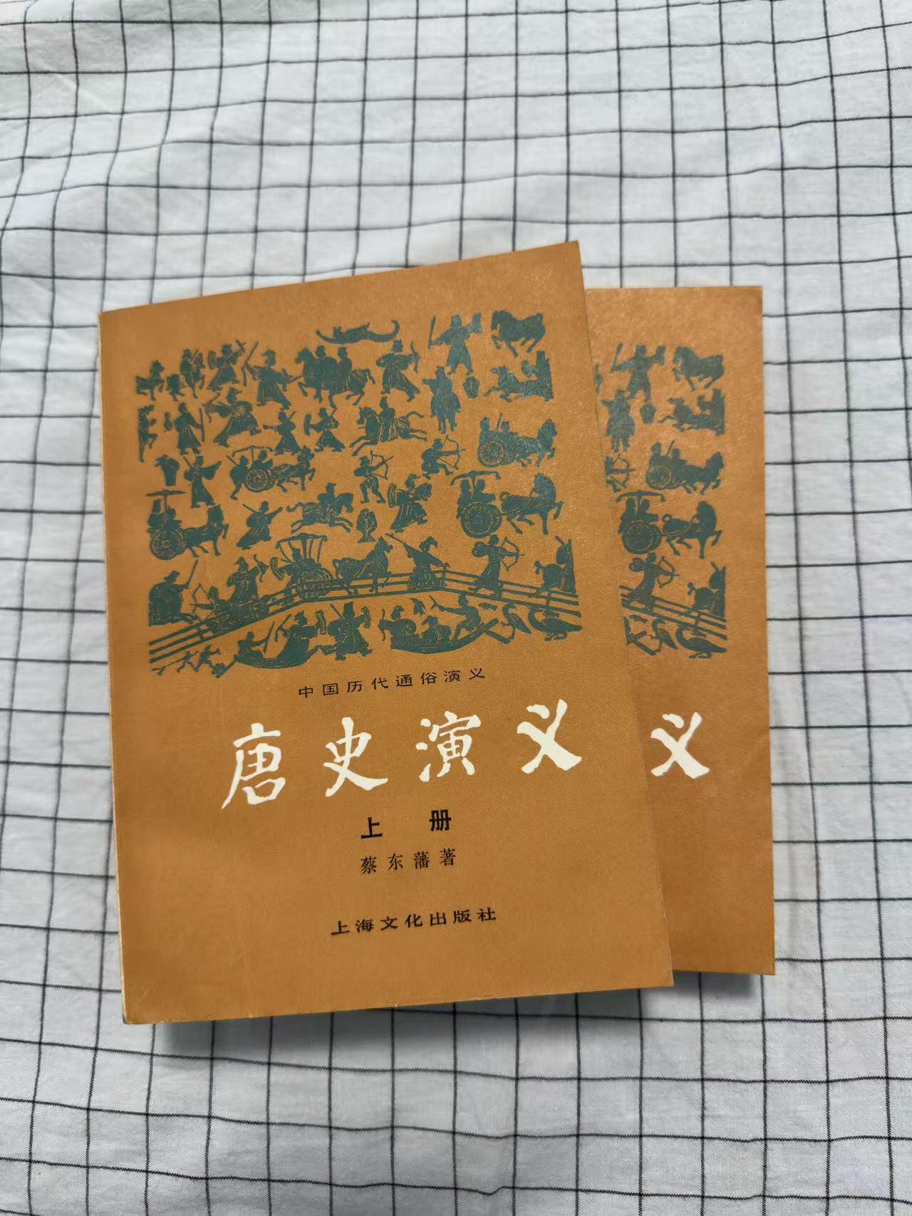 旧平装书捡漏专场第一场 唐史演义上下册