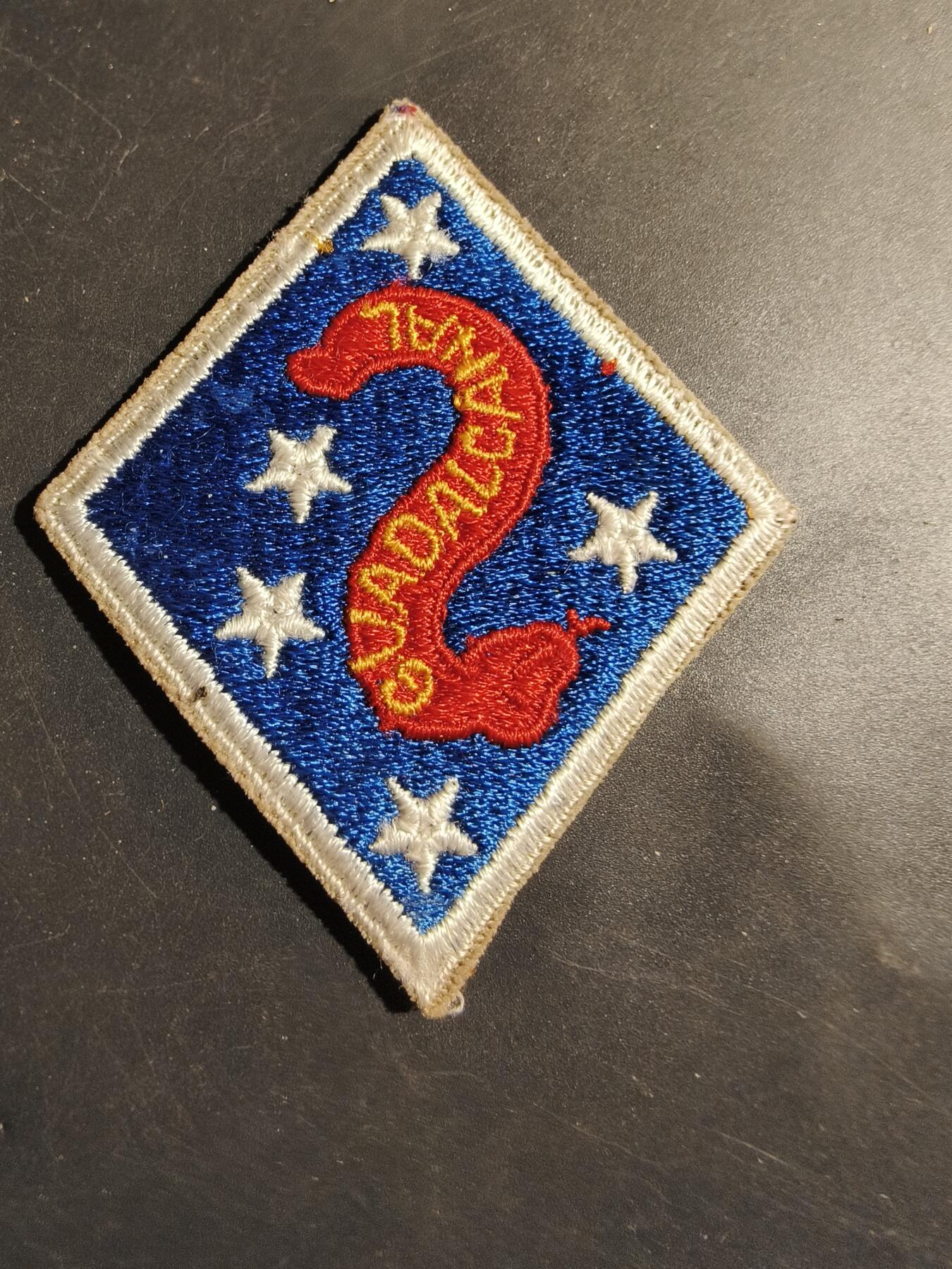 老王徽章第180期 美国海军陆战2师臂章   二战时期