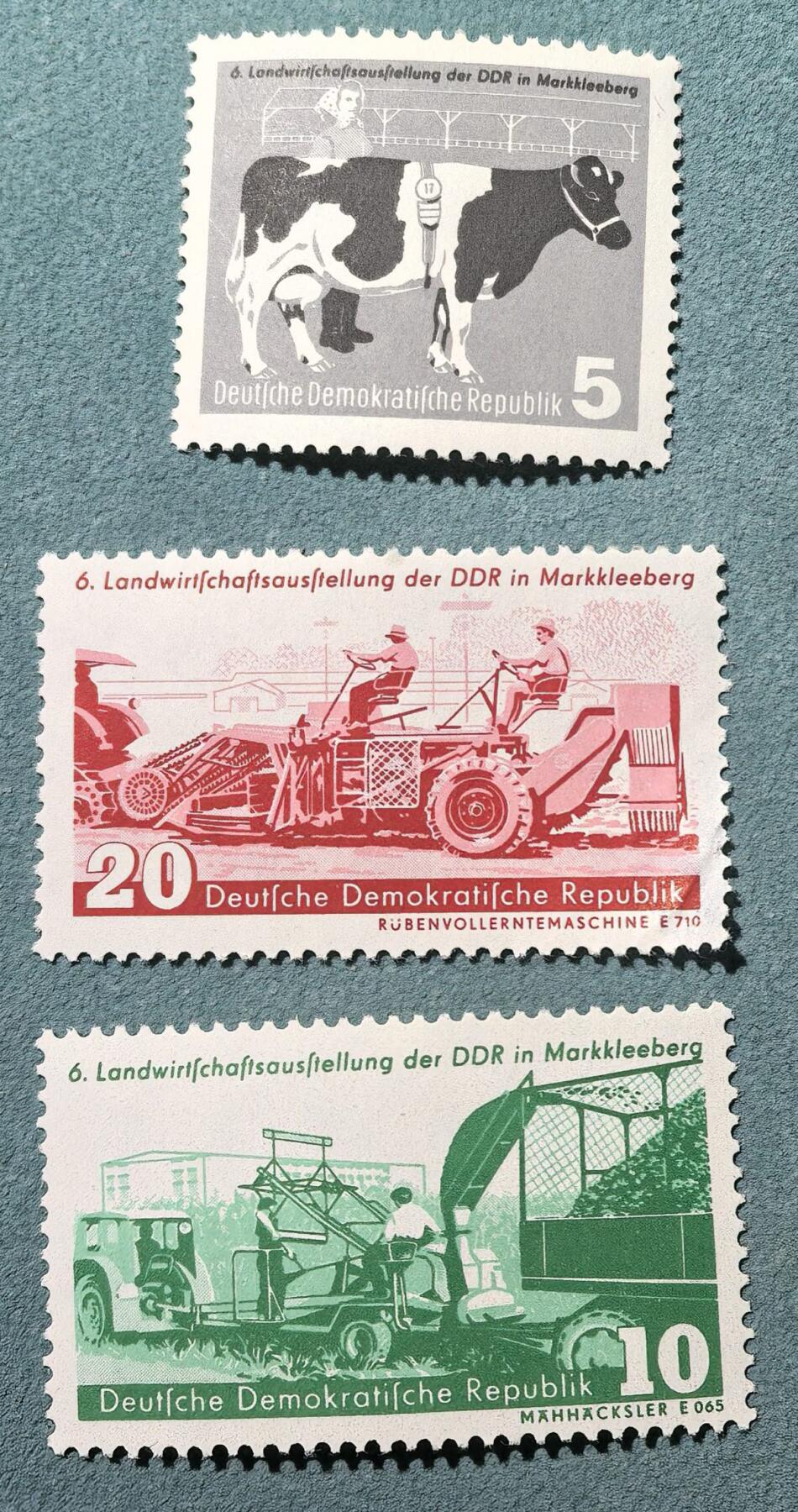 盛世勋华——号角文化勋章邮票专场拍卖第304期 东德邮政1958年发行 3全新票 第六届农业展览会