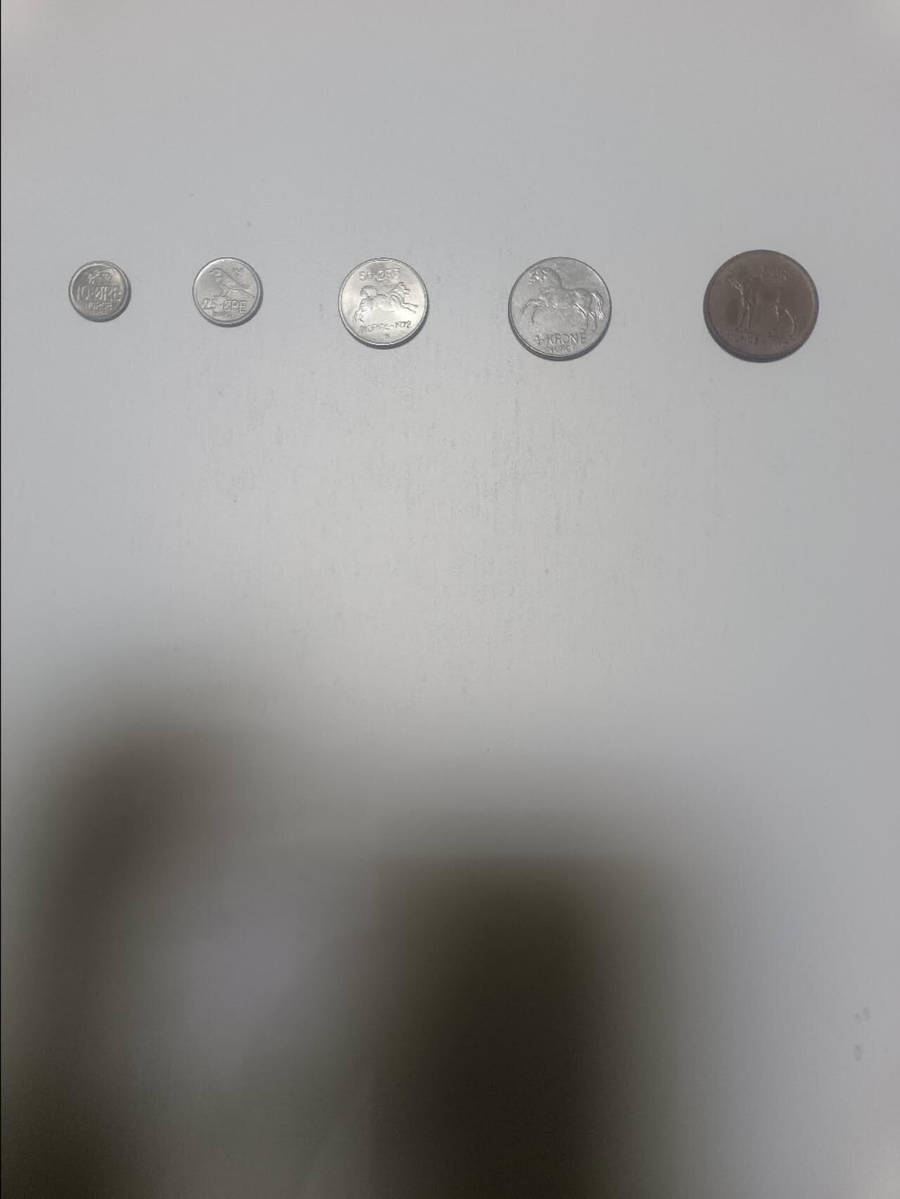 【20260206】非全新纸币和硬币第332场 挪威5枚硬币小全套