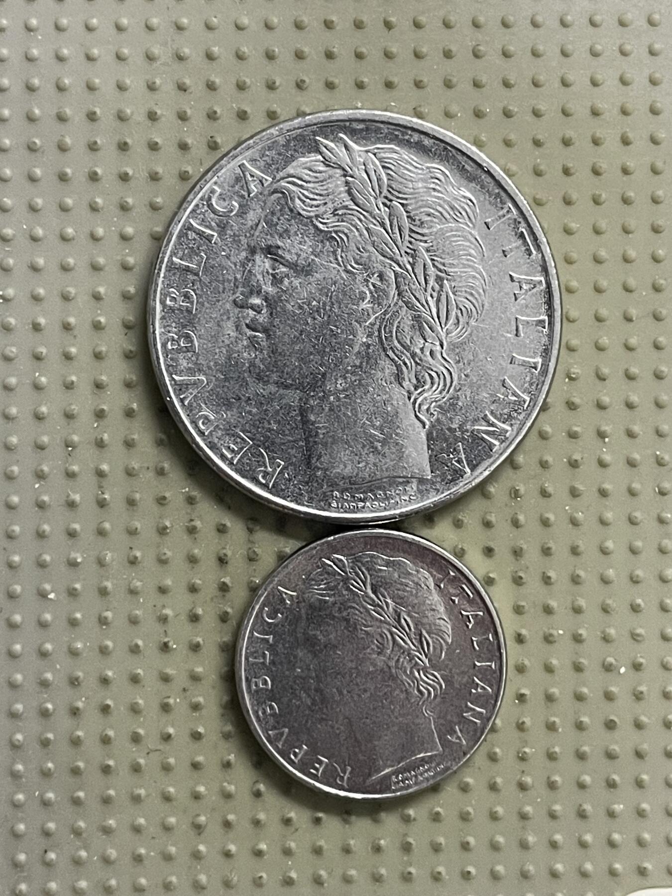 2026年第22场各国散币拍卖（总第172场） 意大利100里拉大小2枚